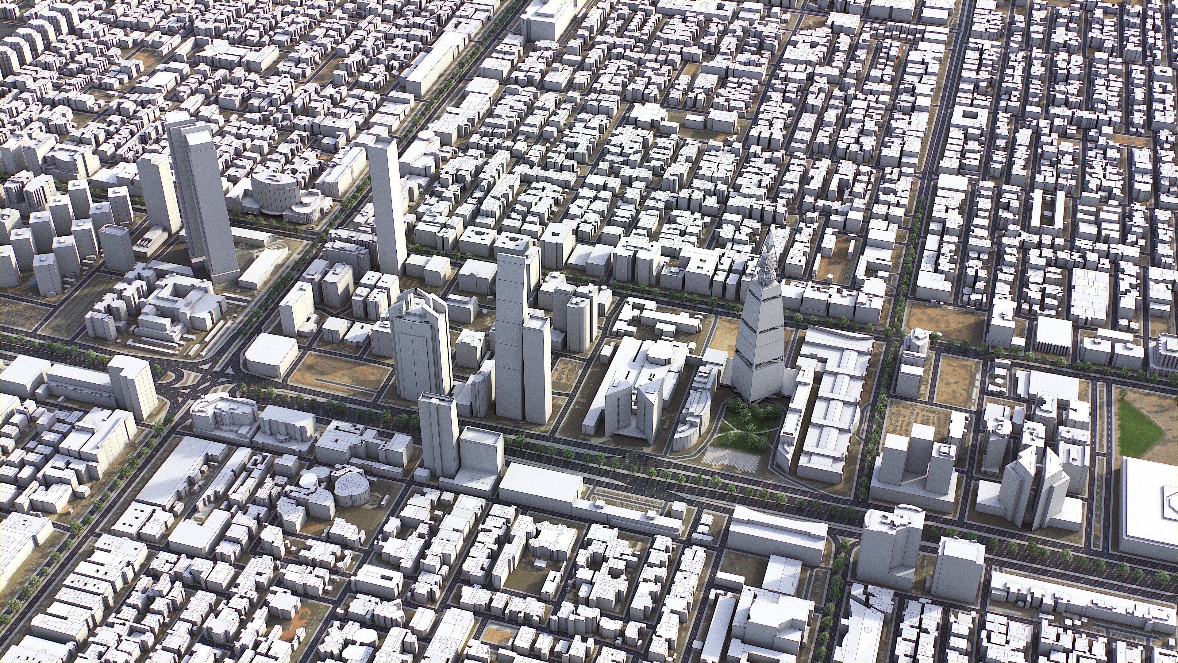 Riyadh - 3D City Model Low-poly 3D model_29