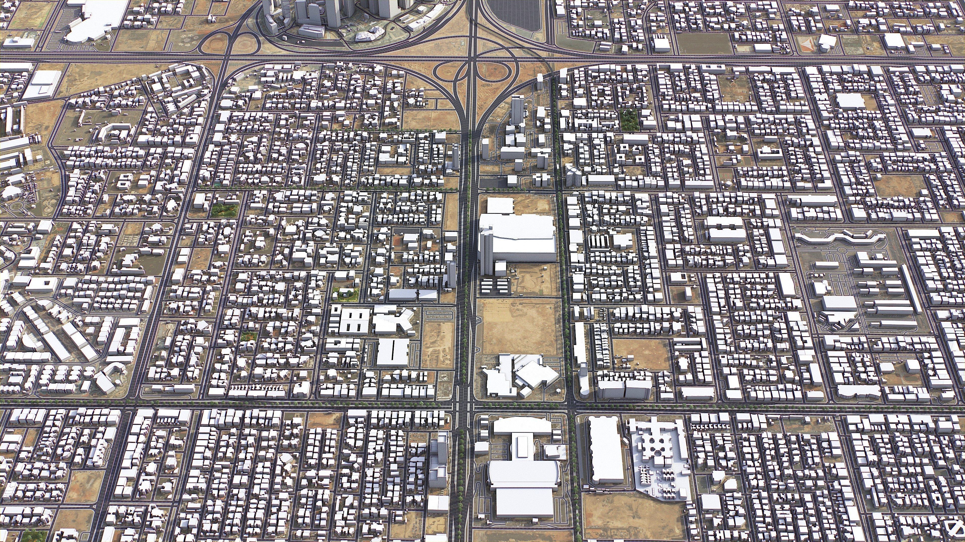Riyadh - 3D City Model Low-poly 3D model_19