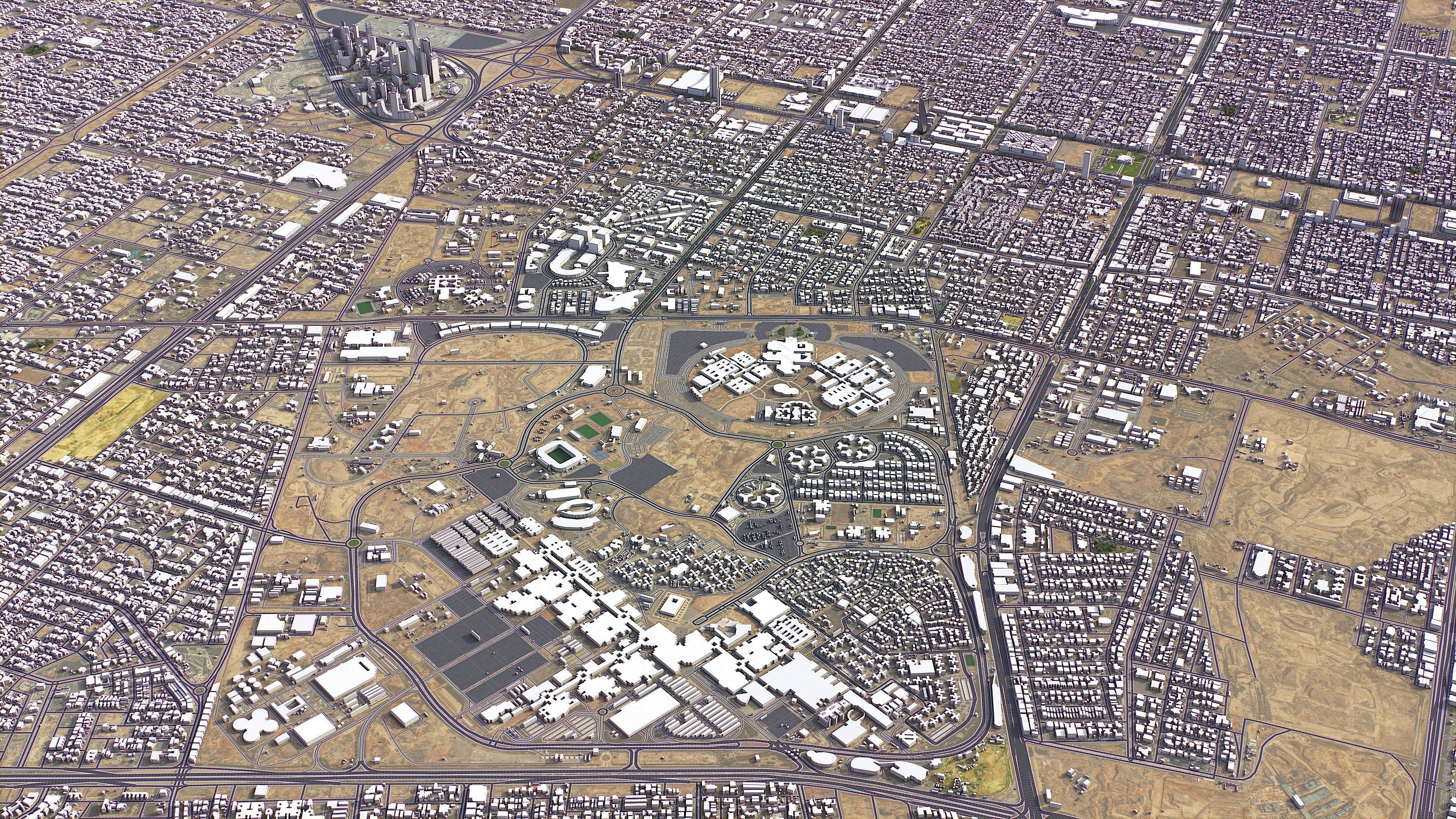Riyadh - 3D City Model Low-poly 3D model_54