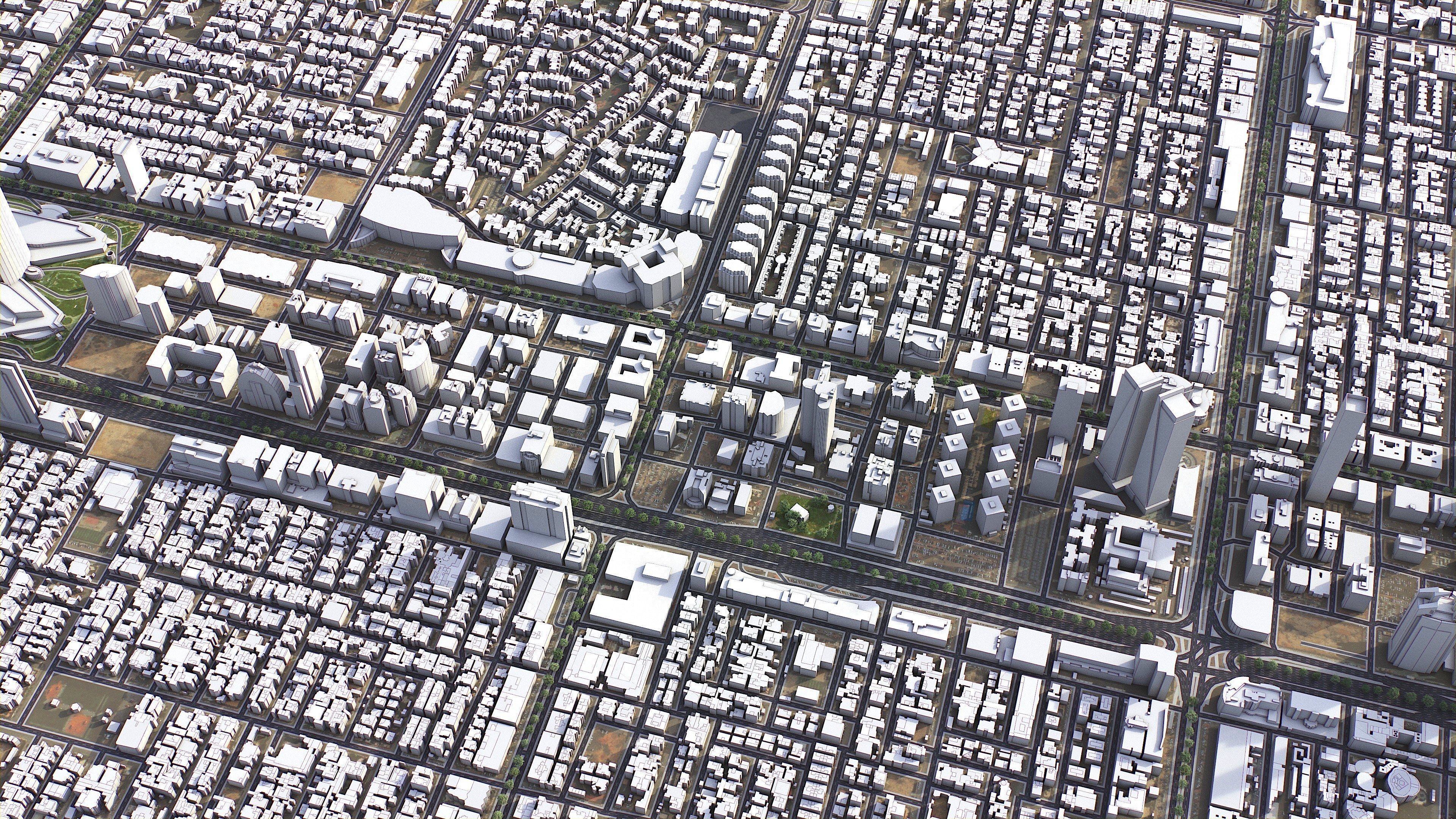 Riyadh - 3D City Model Low-poly 3D model_4