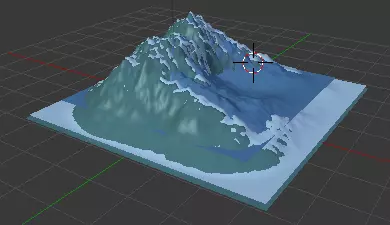 MOUNTAIN with plane 3D print model