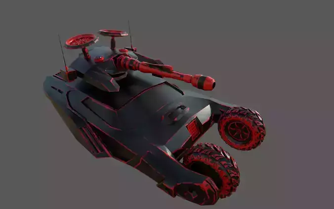 Car Military Low-poly 3D model
