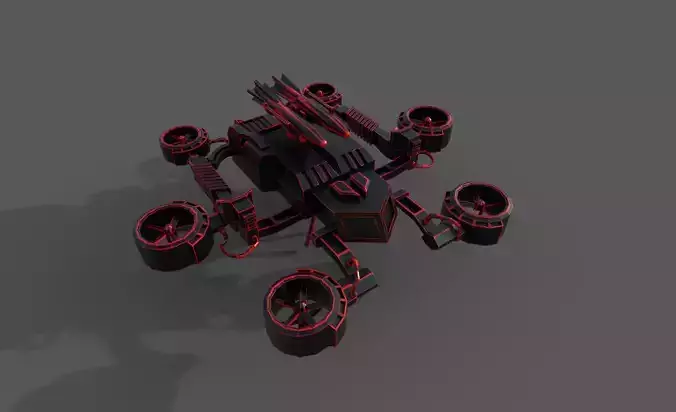 Gyrocopter armored vehicle with lights