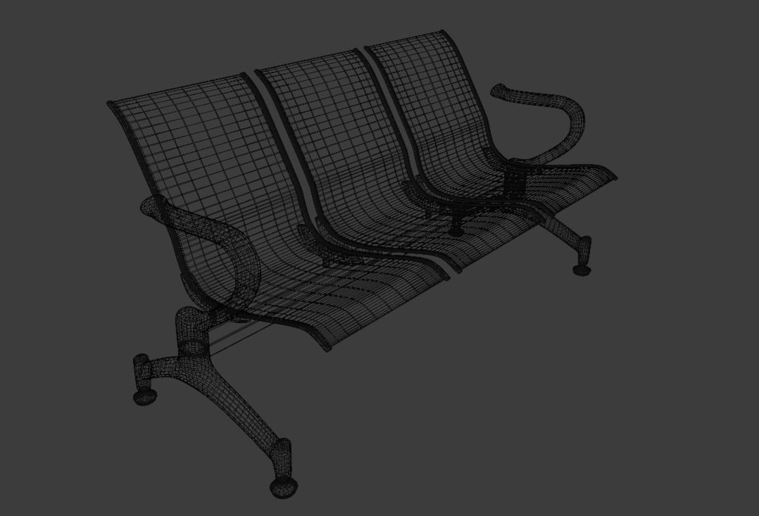 Waiting Chair Free 3D model_8