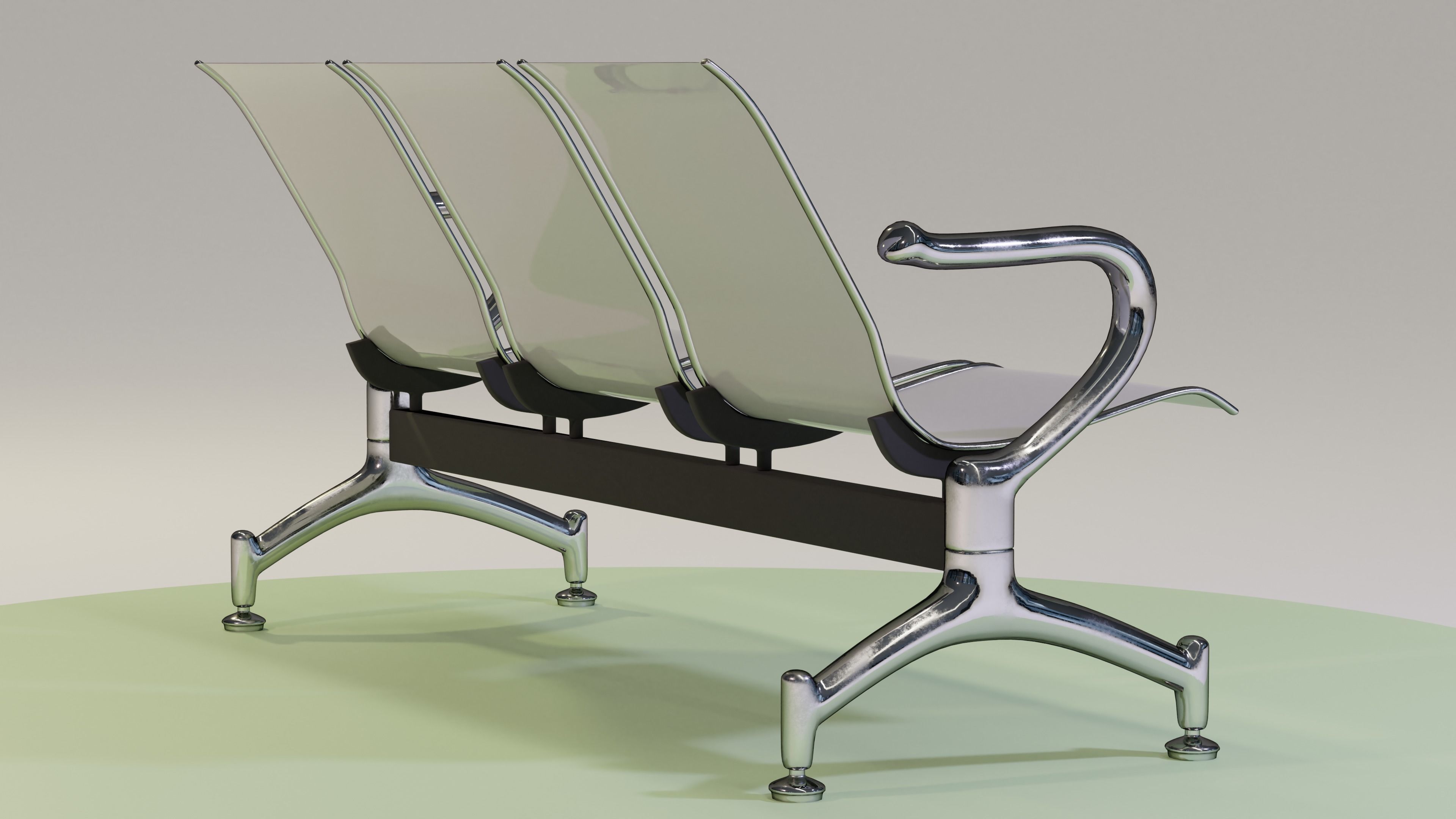 Waiting Chair Free 3D model_3