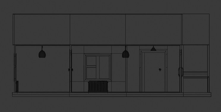 one-story house 3D model_5