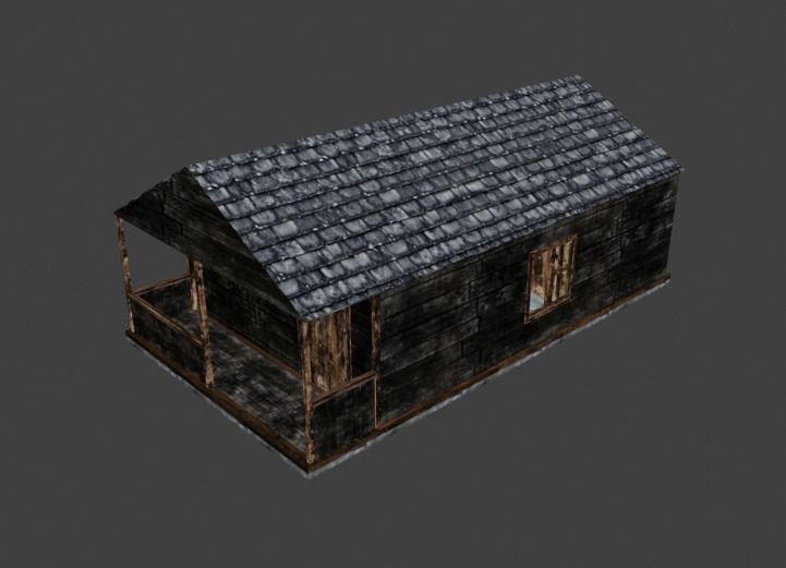 one-story house 3D model_1
