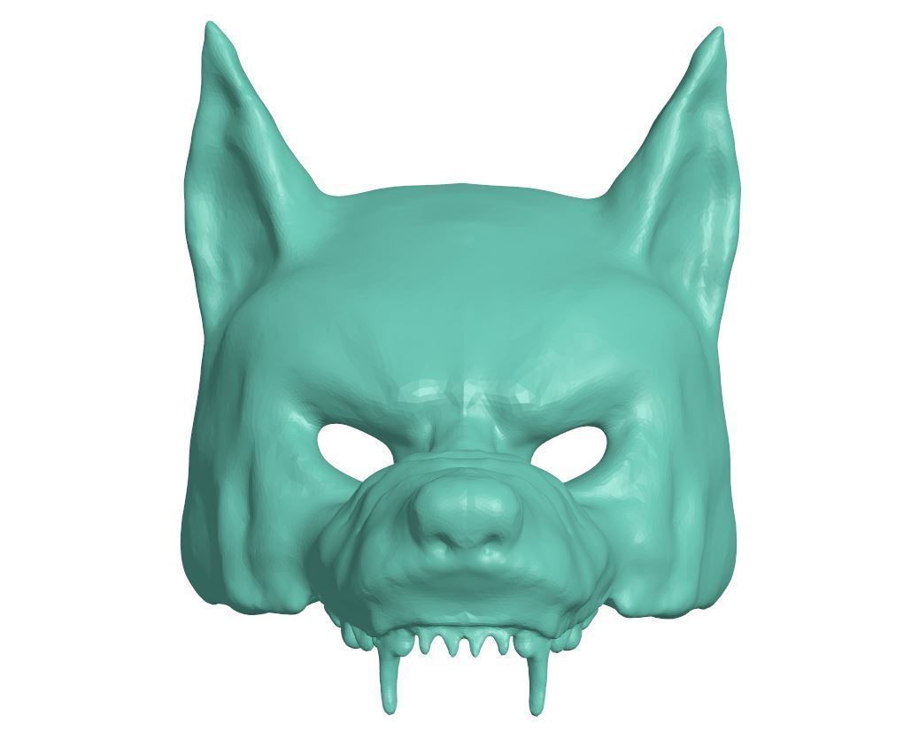 Mask - Wolf 3D print model_4