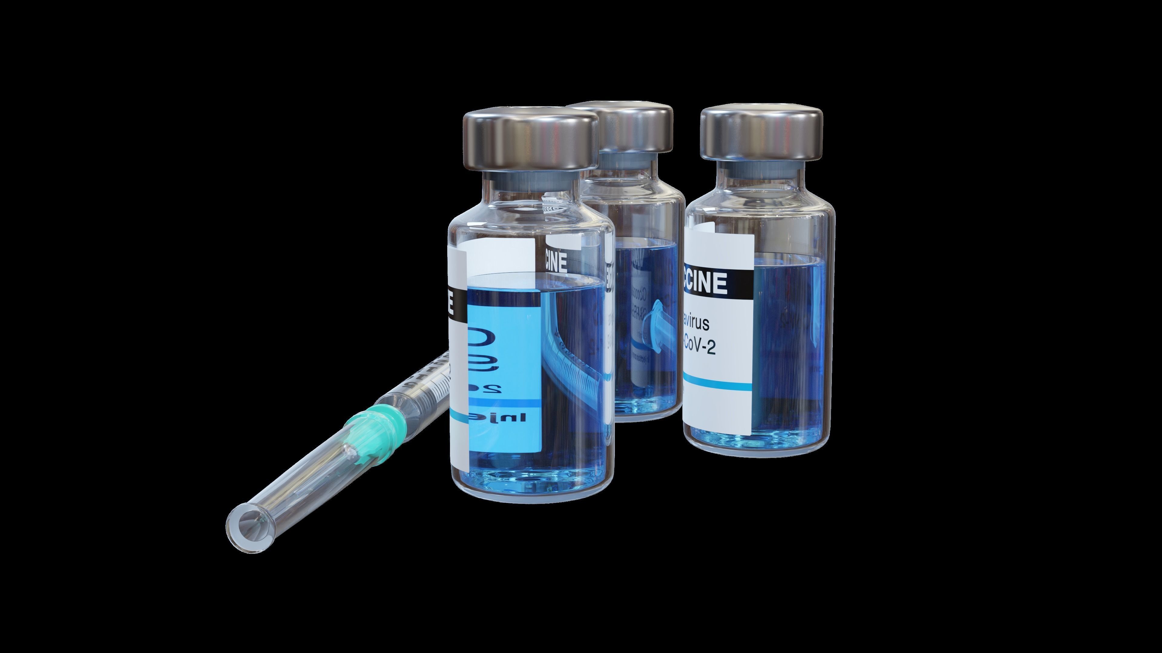 Vaccine with Syringe 3D model_5