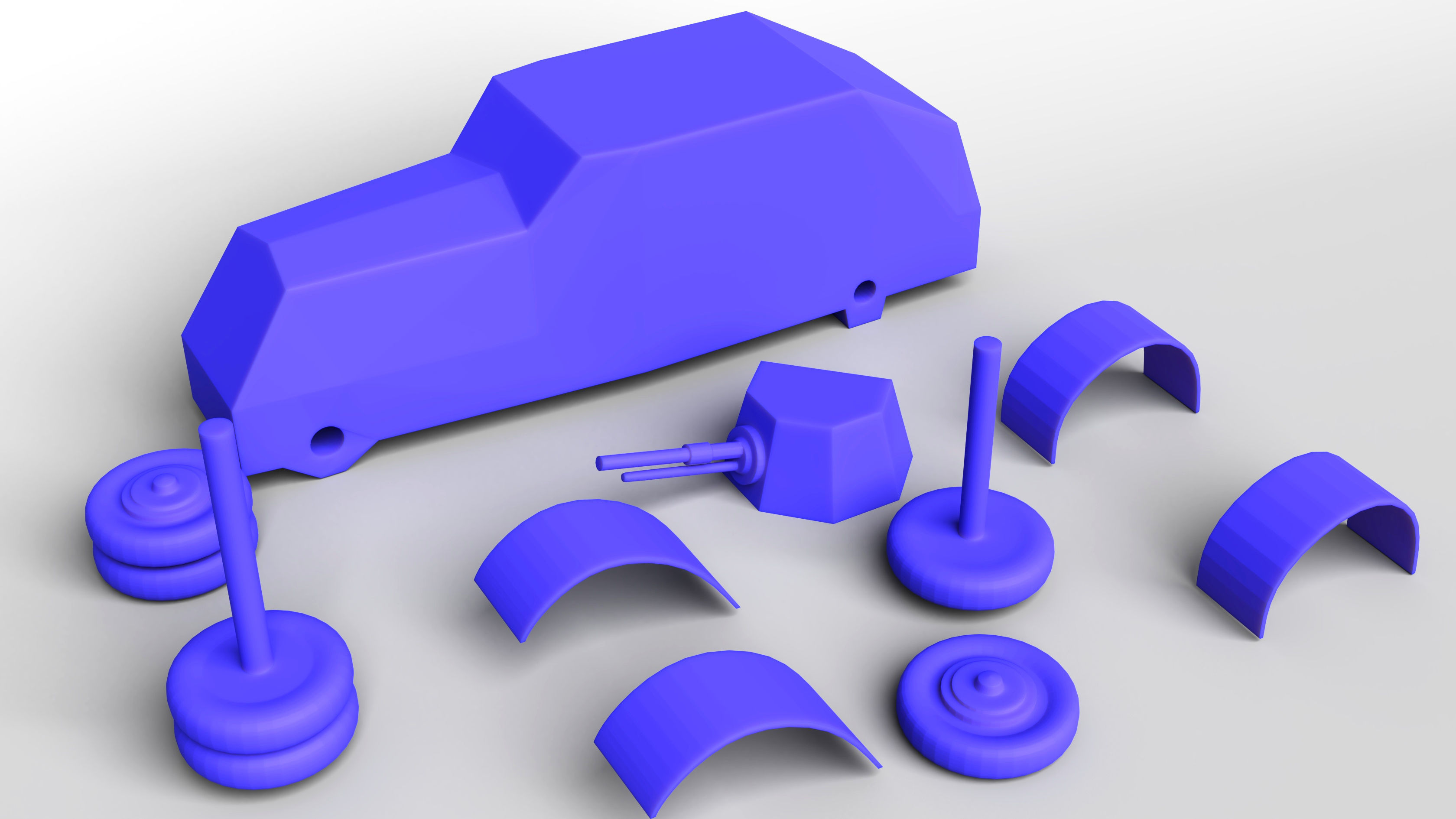 Simple model Polish Samochod Pancerny wzor 29 -   print ready 3D print model_1