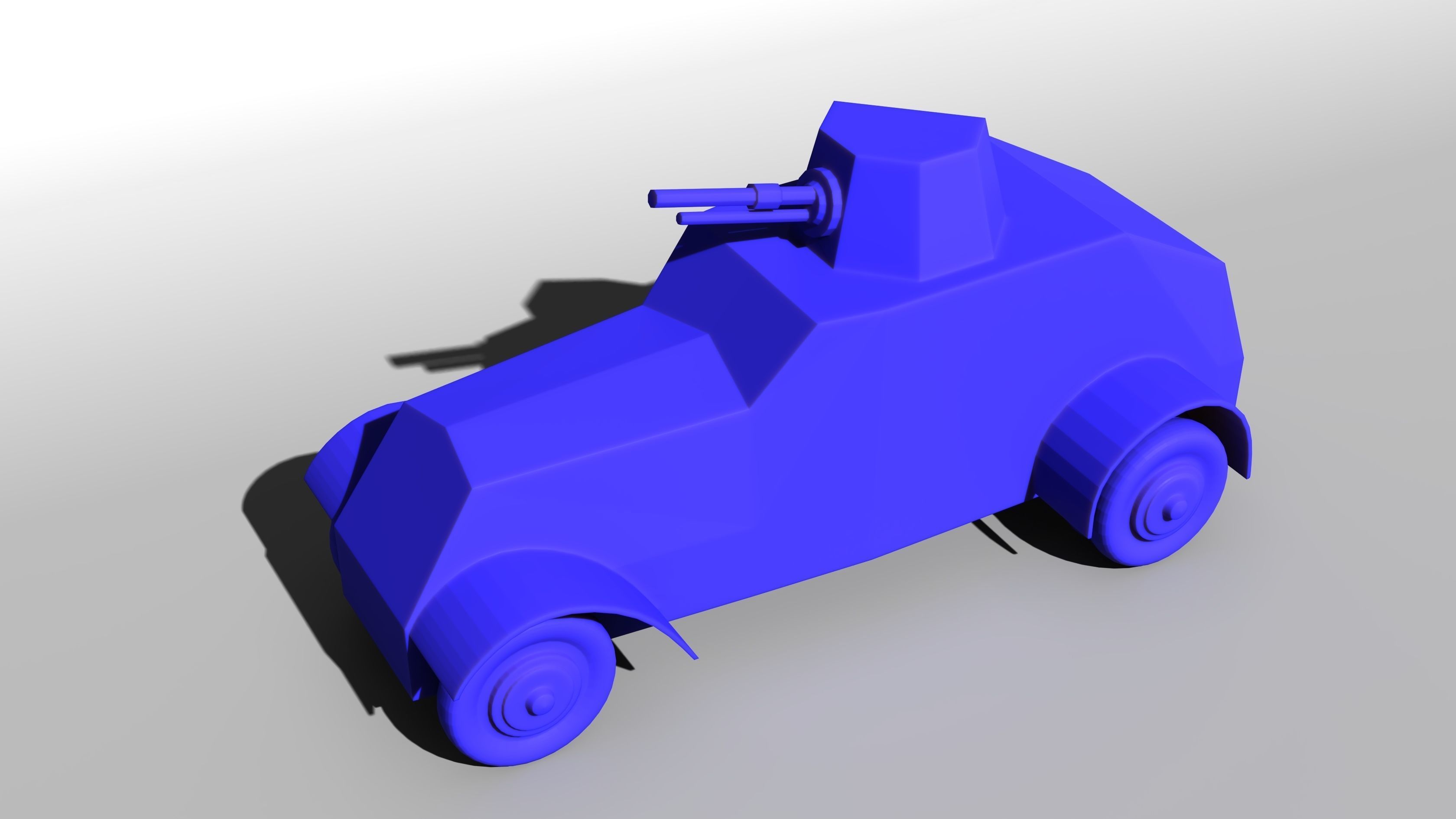 Simple model Polish Samochod Pancerny wzor 29 -   print ready 3D print model_3