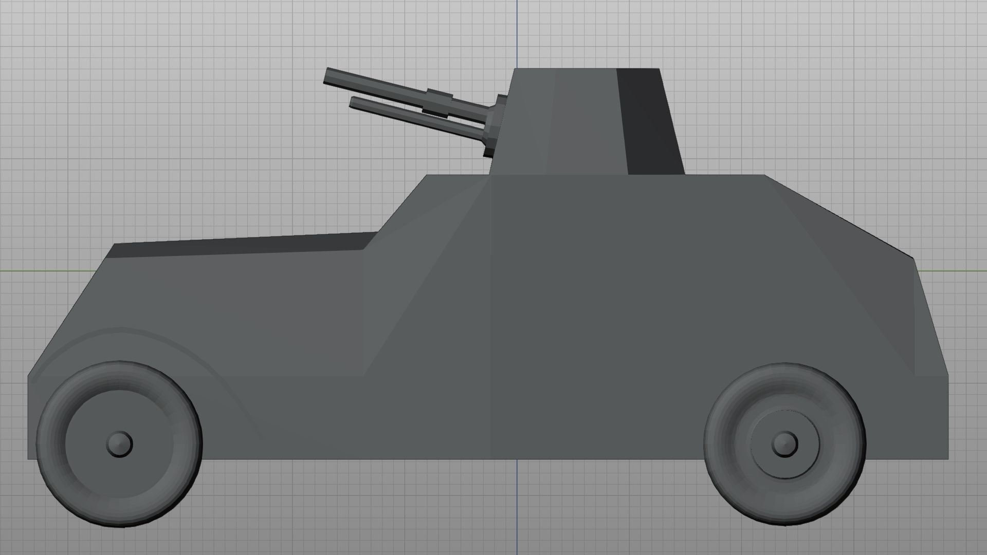 Simple model Polish Samochod Pancerny wzor 29 -   print ready 3D print model_5