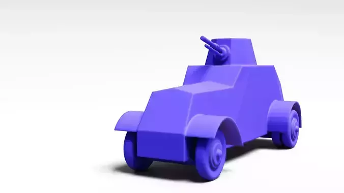 Simple model Polish Samochod Pancerny wzor 29 -   print ready