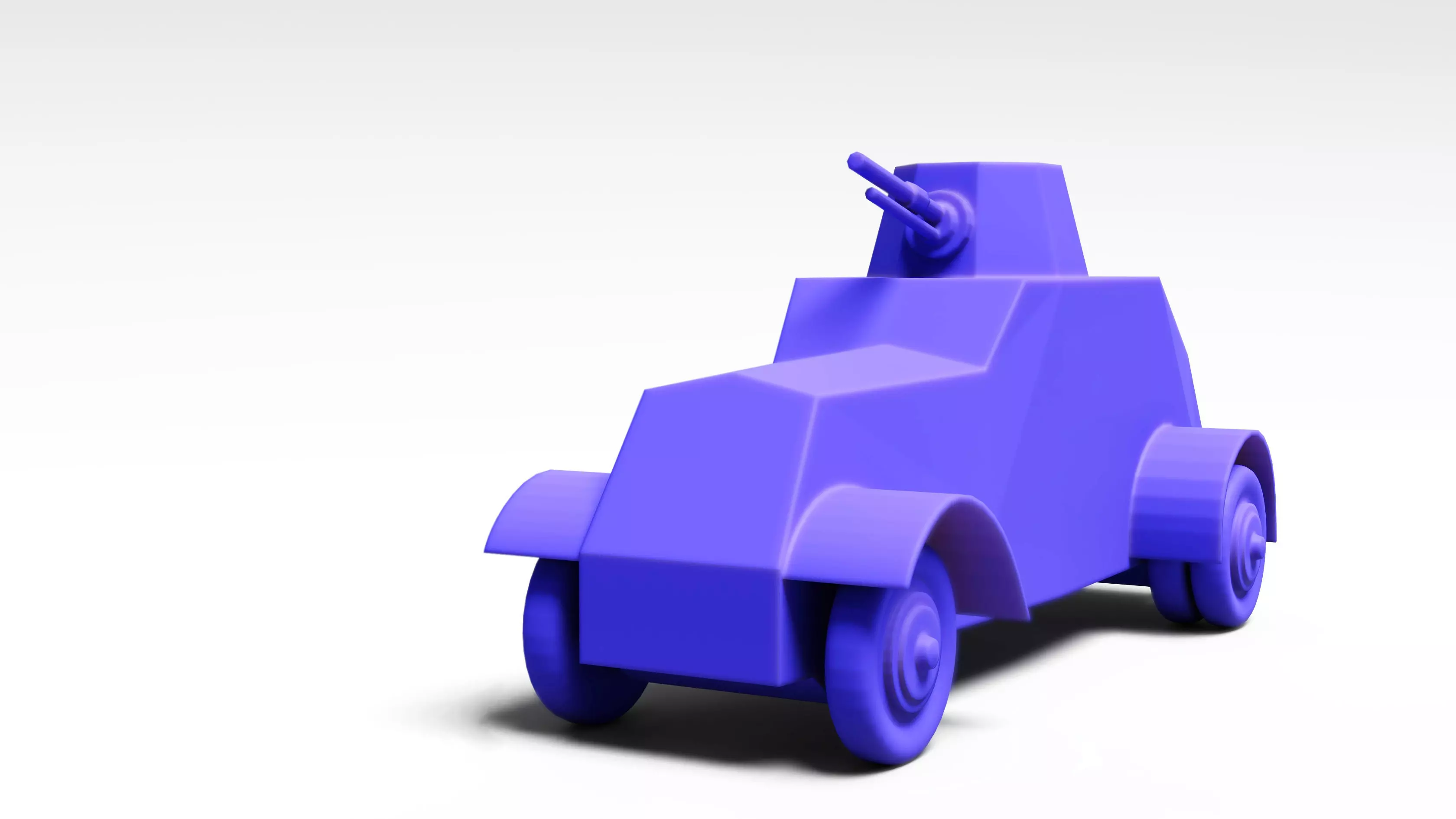 Simple model Polish Samochod Pancerny wzor 29 -   print ready 3D print model_0