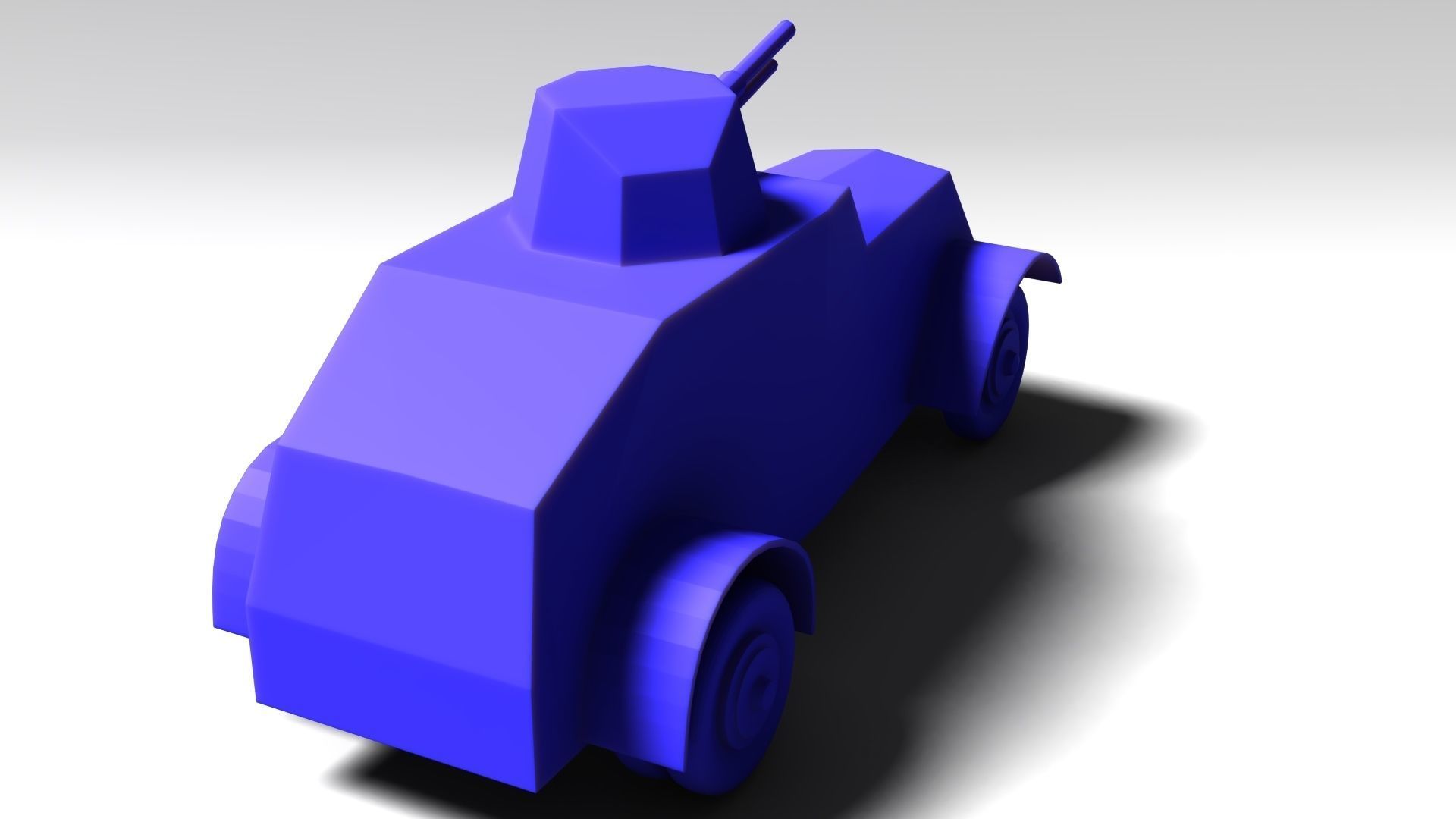 Simple model Polish Samochod Pancerny wzor 29 -   print ready 3D print model_2