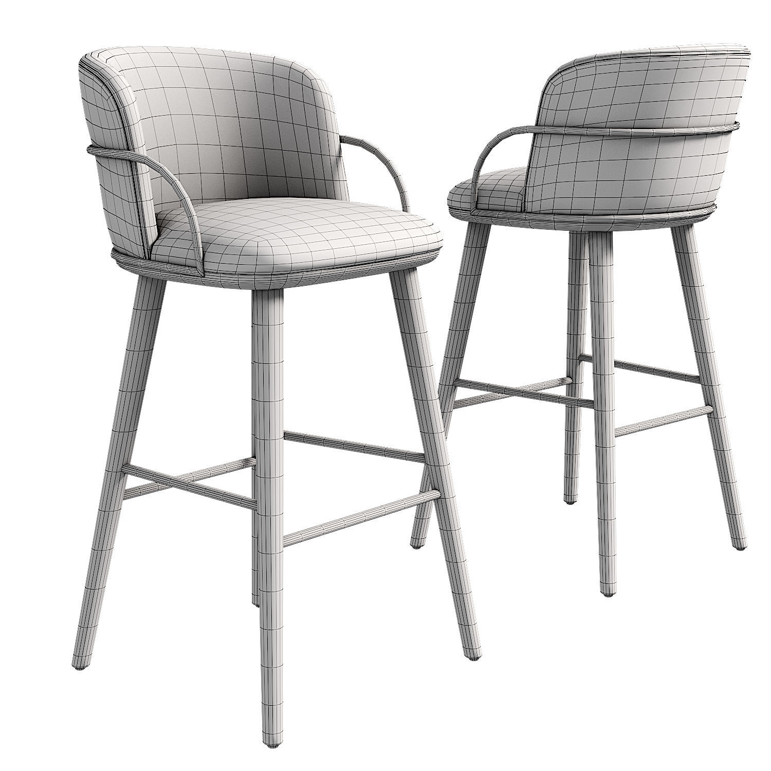 Arven Barstool 3D model_2