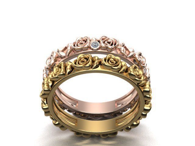 rose rng 3D print model_3