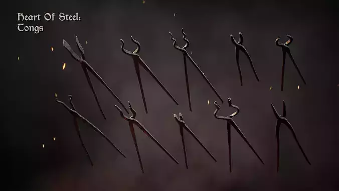 Heart Of Steel - Tongs Low-poly 3D model