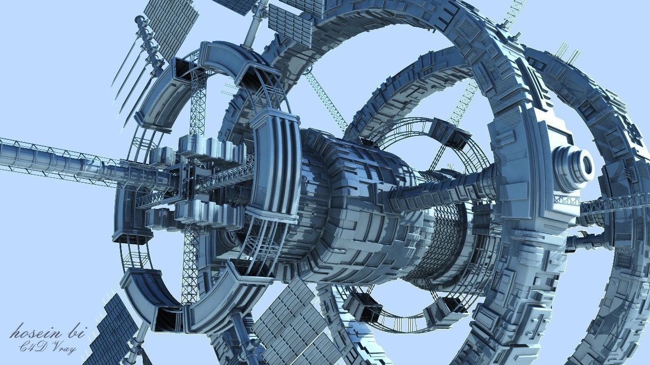 Sci-Fi Space Station 3D model_6