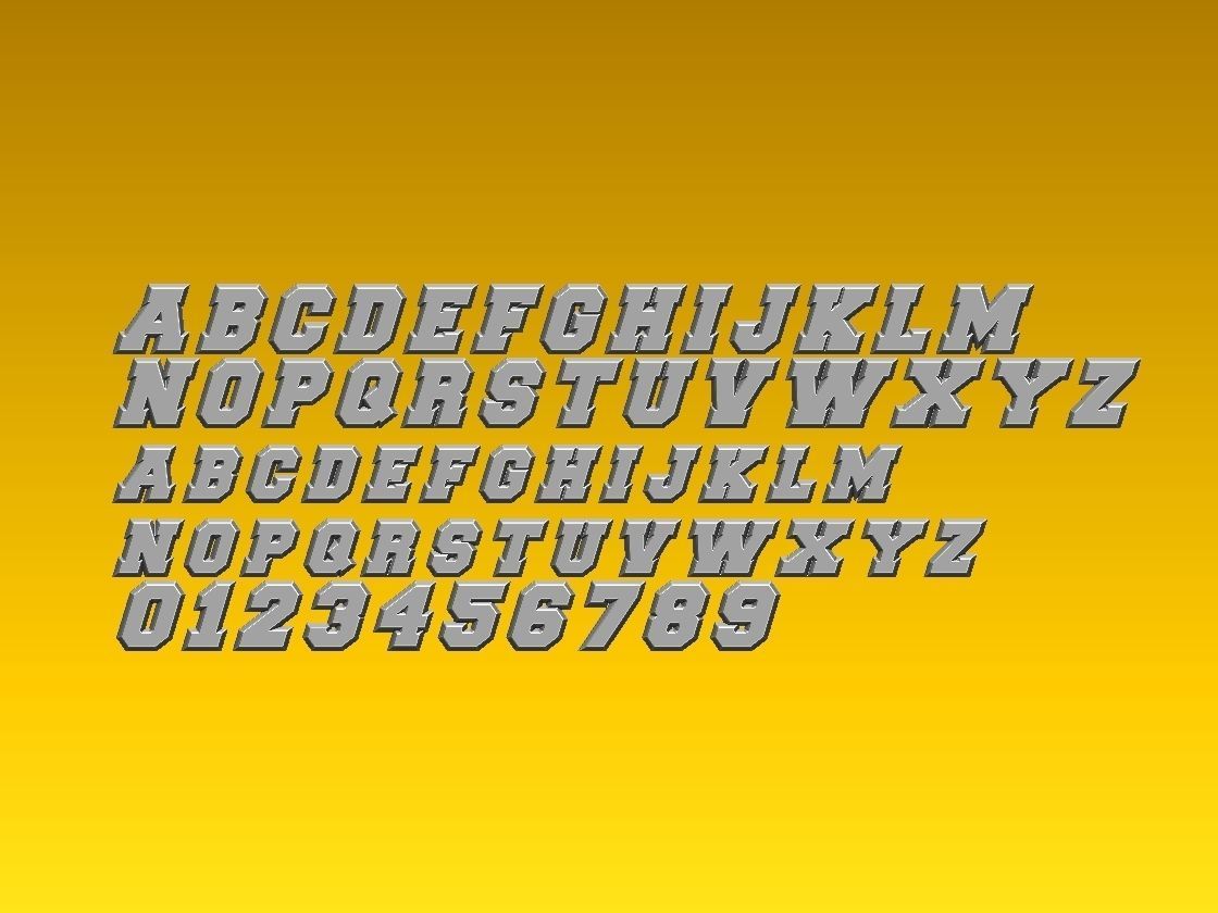 FONTS NUMBER 3D print model_9