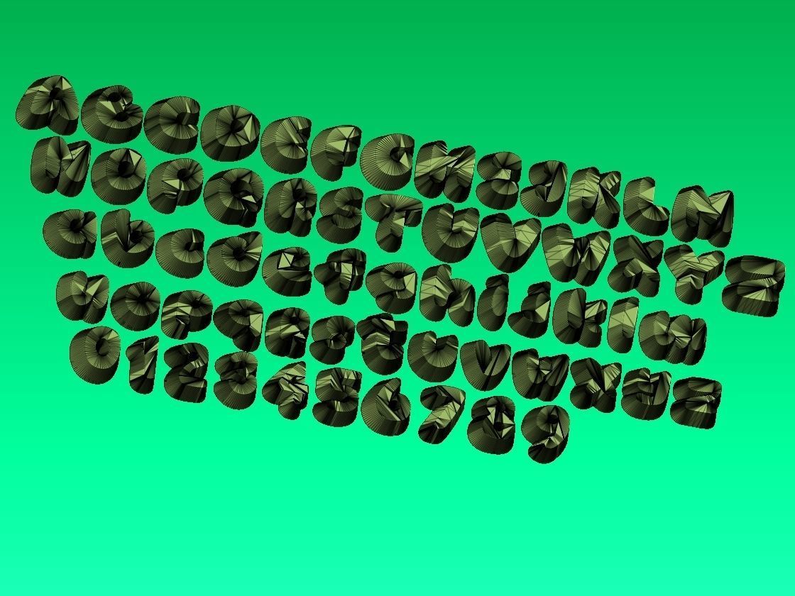 FONTS NUMBER 3D print model_17