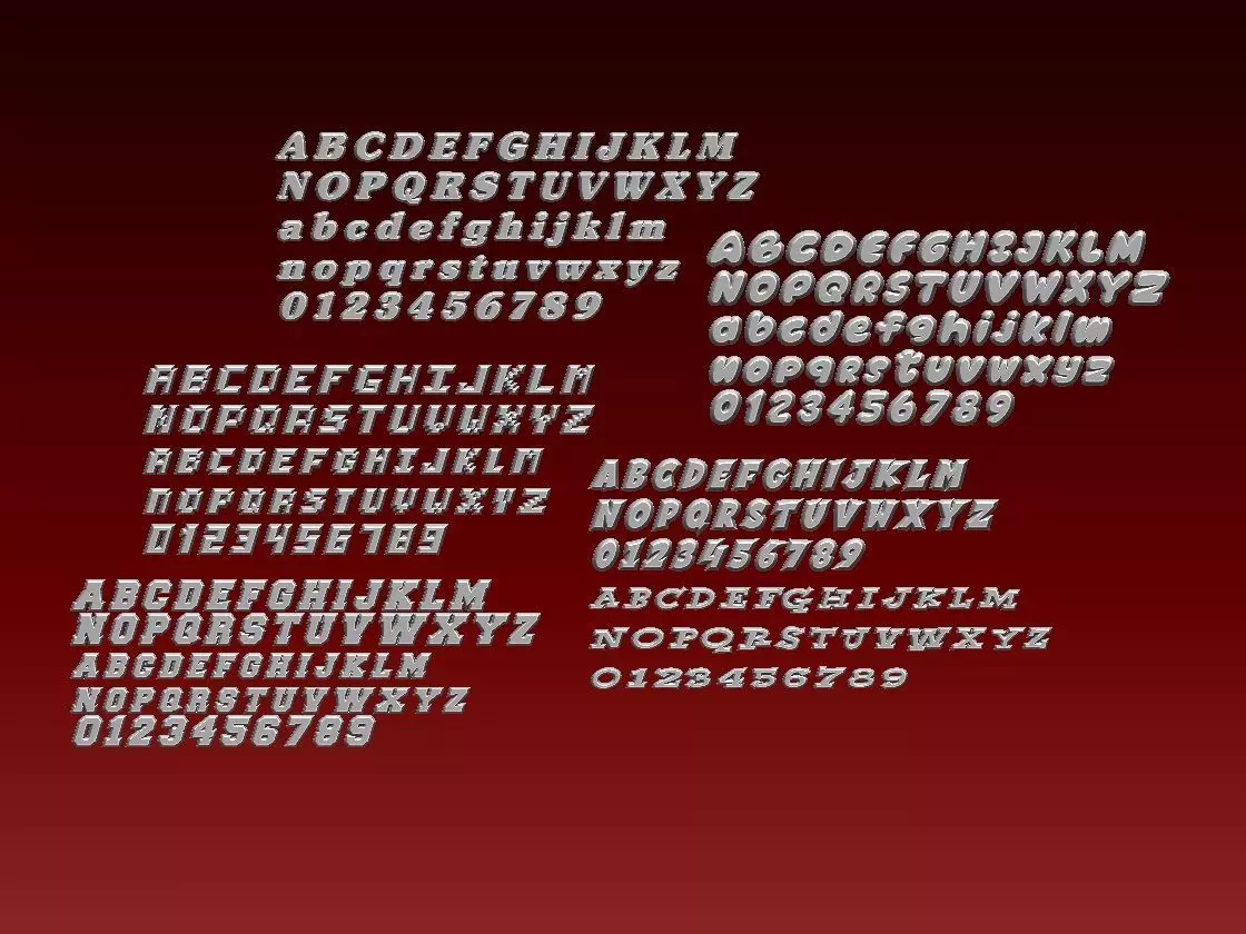 FONTS NUMBER 3D print model_0