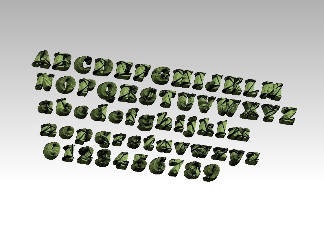 FONTS NUMBER 3D print model_8