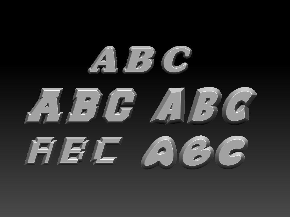 FONTS NUMBER 3D print model_1