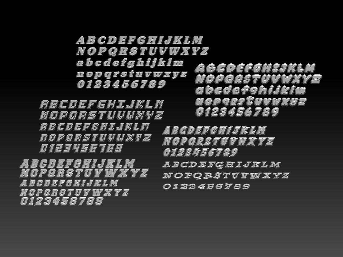 FONTS NUMBER 3D print model_2