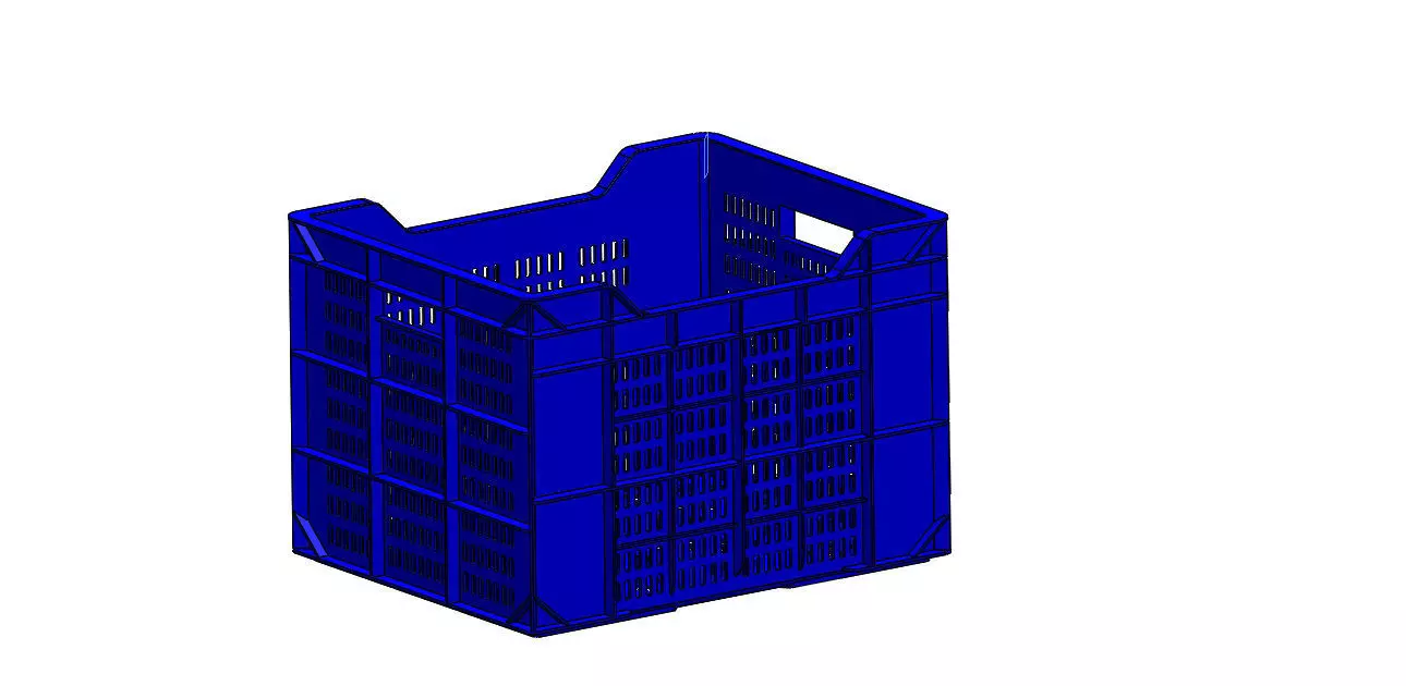 STACK ABLE CRATE PLASTIC FOR VEGITABLE 3D model
