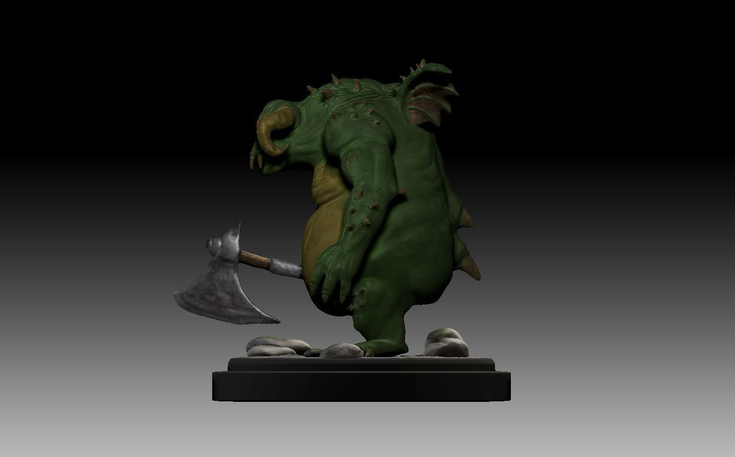 Demons Souls - Vanguard Boss Miniature  3D print model_8