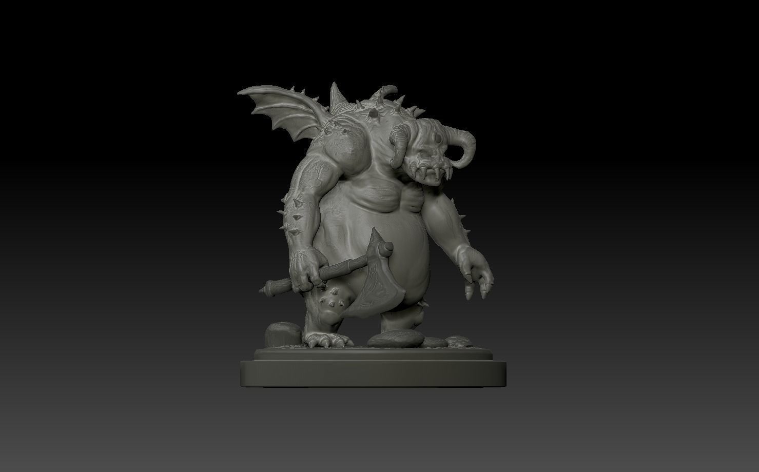 Demons Souls - Vanguard Boss Miniature  3D print model_13
