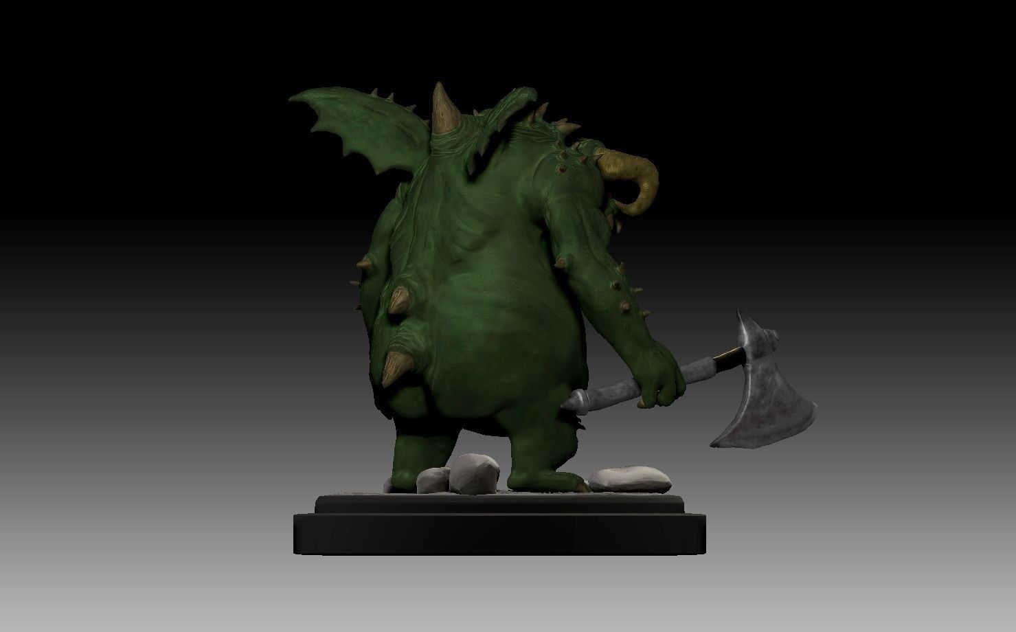 Demons Souls - Vanguard Boss Miniature  3D print model_5