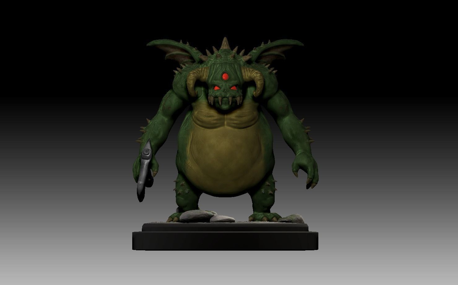 Demons Souls - Vanguard Boss Miniature  3D print model_2