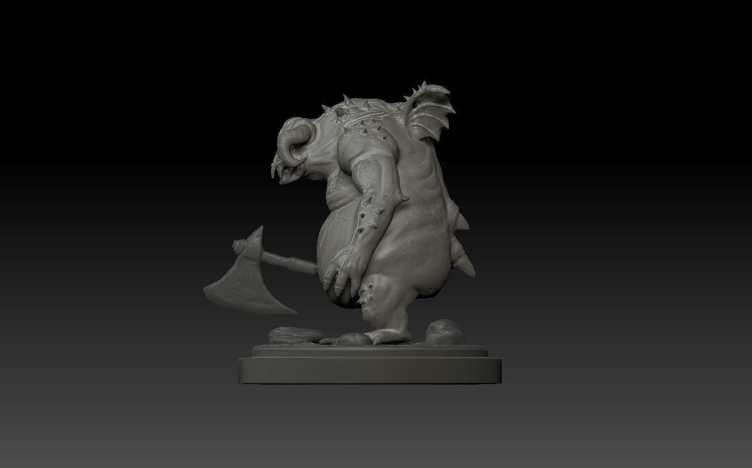 Demons Souls - Vanguard Boss Miniature  3D print model_18