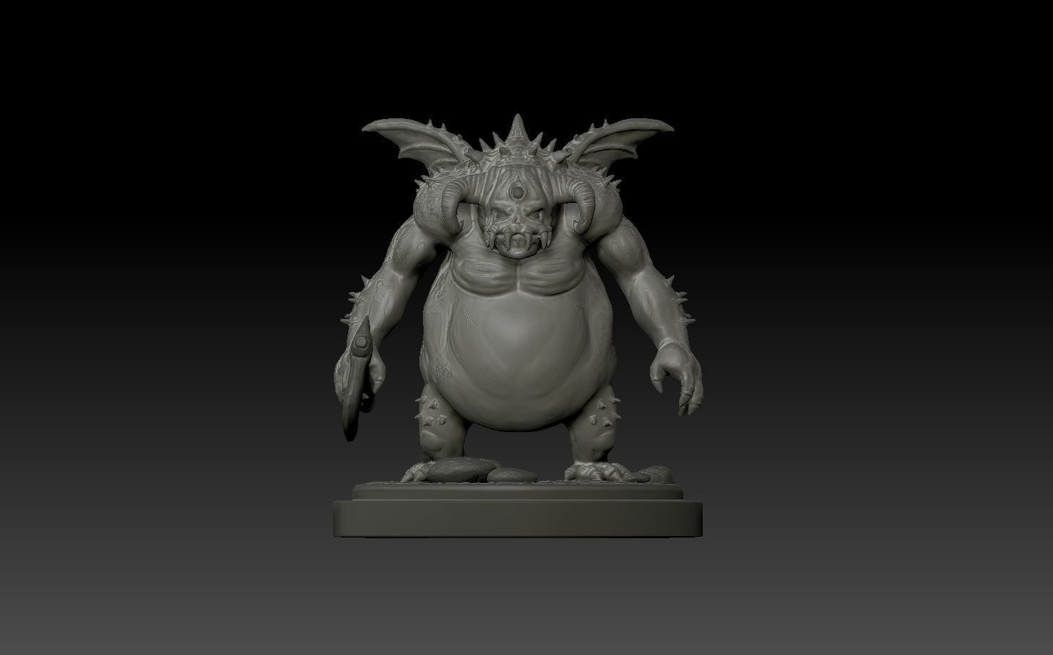 Demons Souls - Vanguard Boss Miniature  3D print model_12