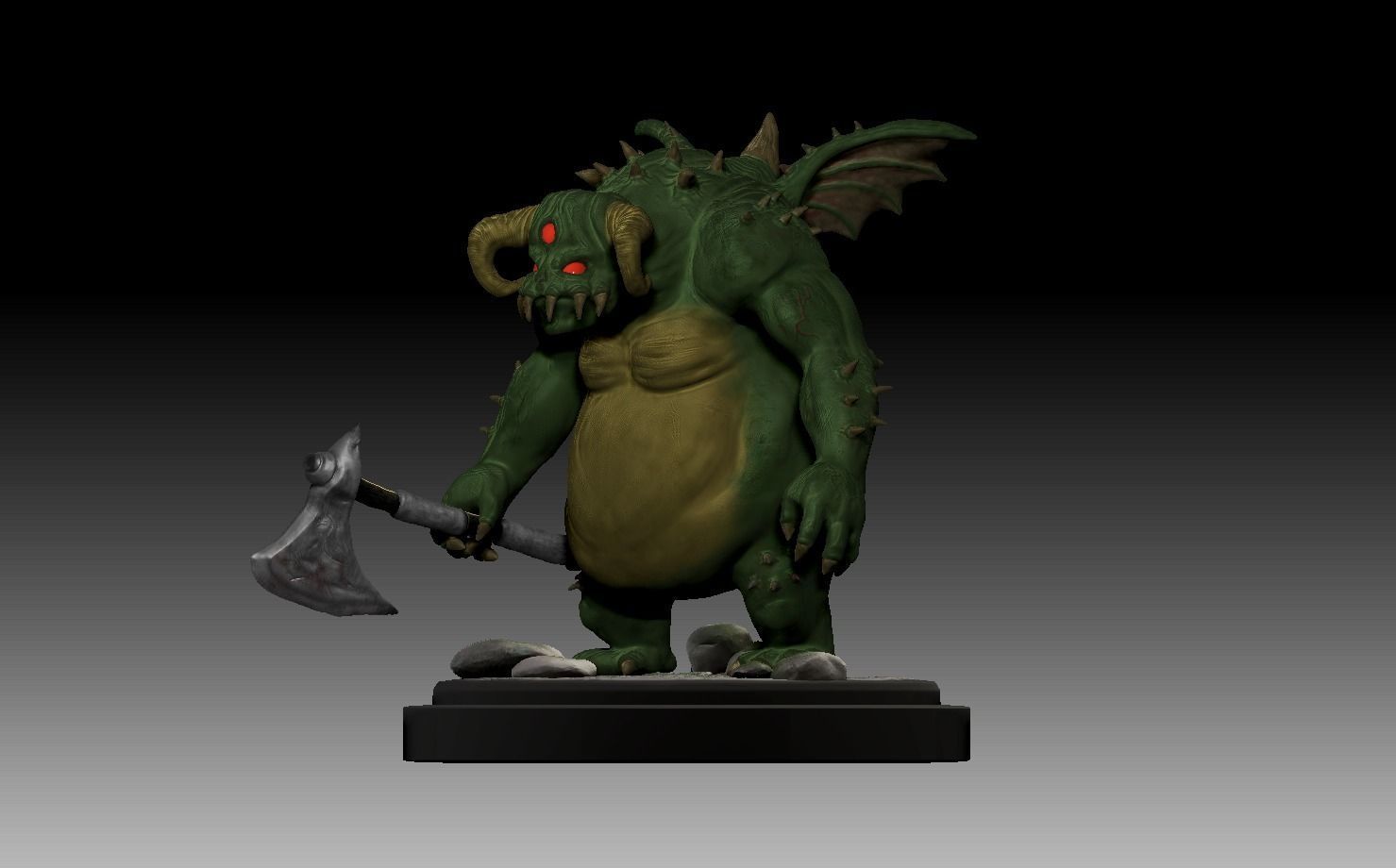 Demons Souls - Vanguard Boss Miniature  3D print model_9