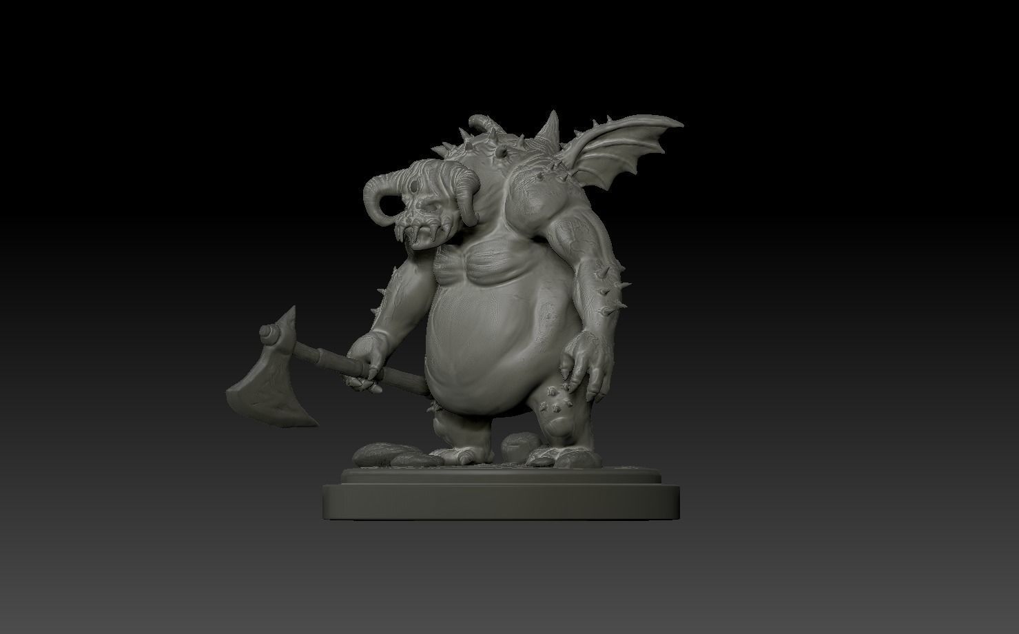 Demons Souls - Vanguard Boss Miniature  3D print model_19