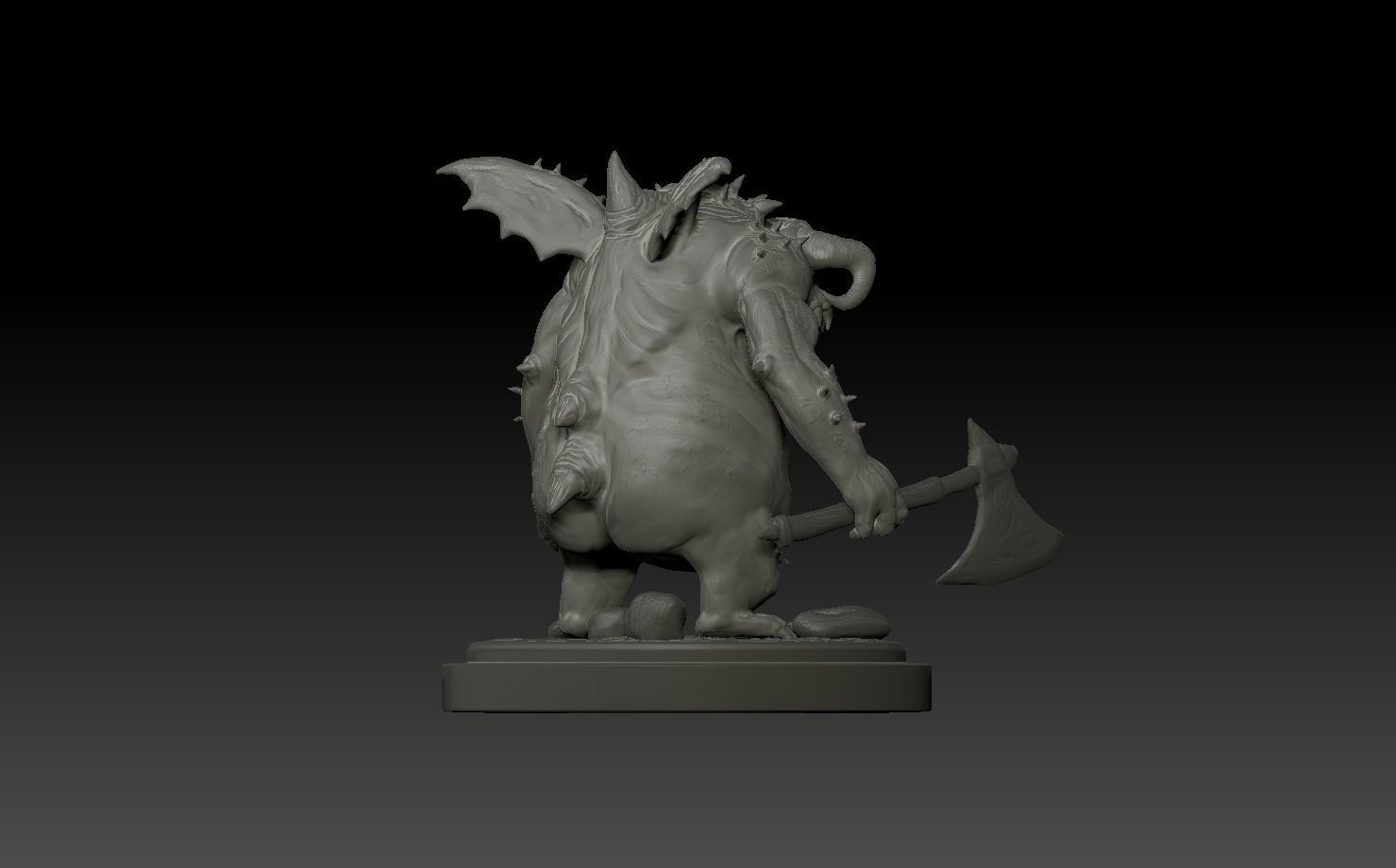 Demons Souls - Vanguard Boss Miniature  3D print model_15