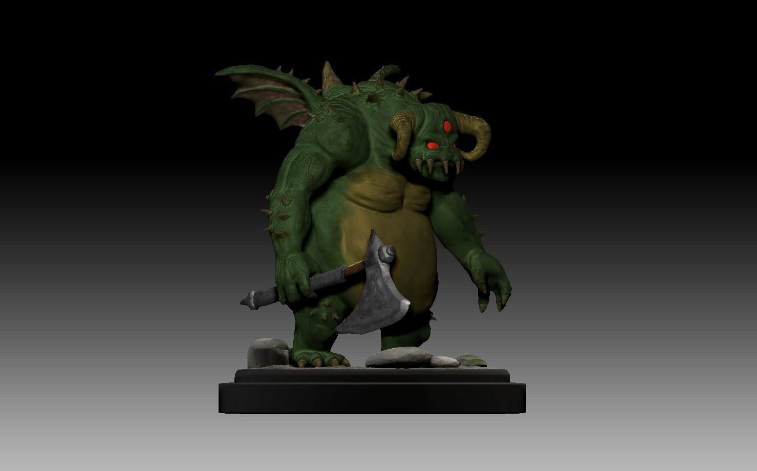 Demons Souls - Vanguard Boss Miniature  3D print model_3