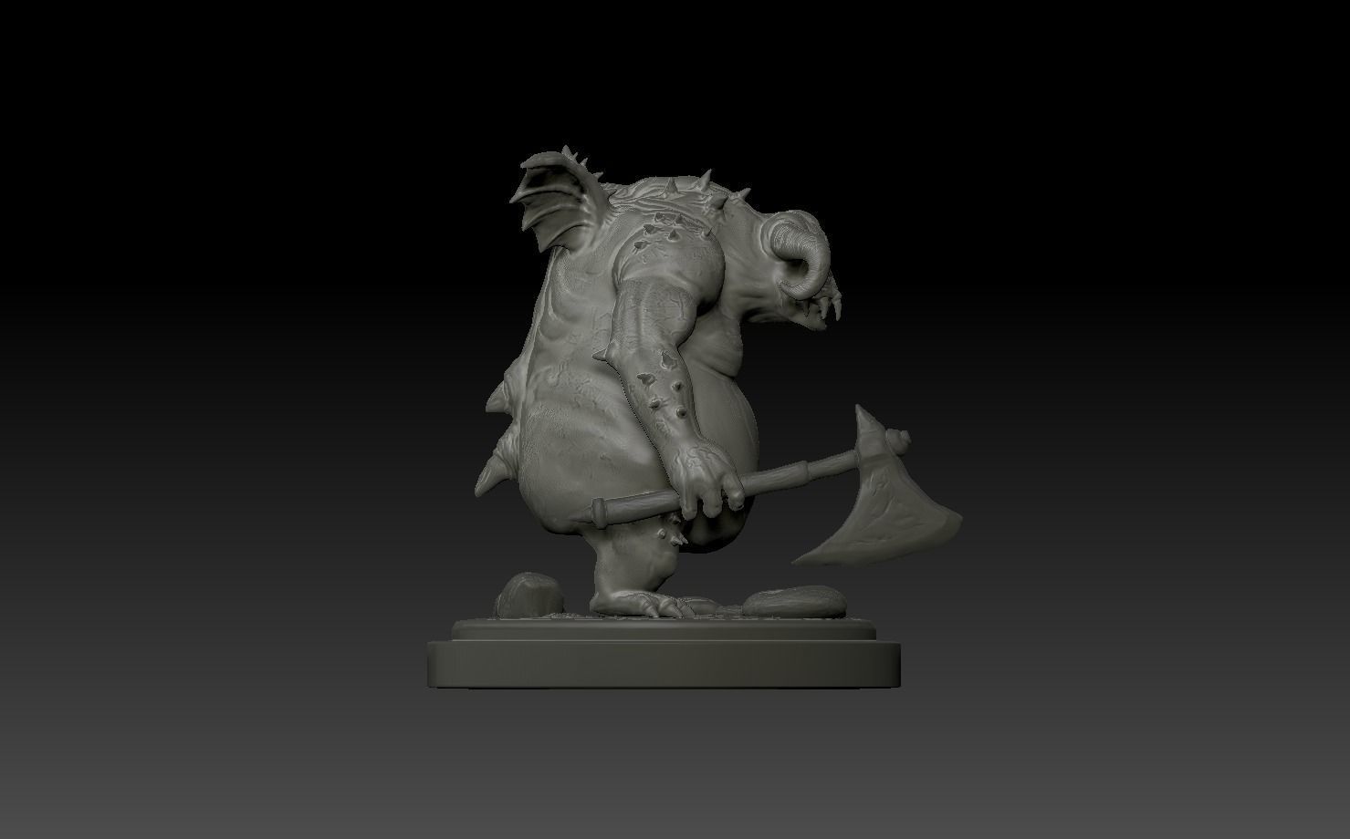 Demons Souls - Vanguard Boss Miniature  3D print model_14