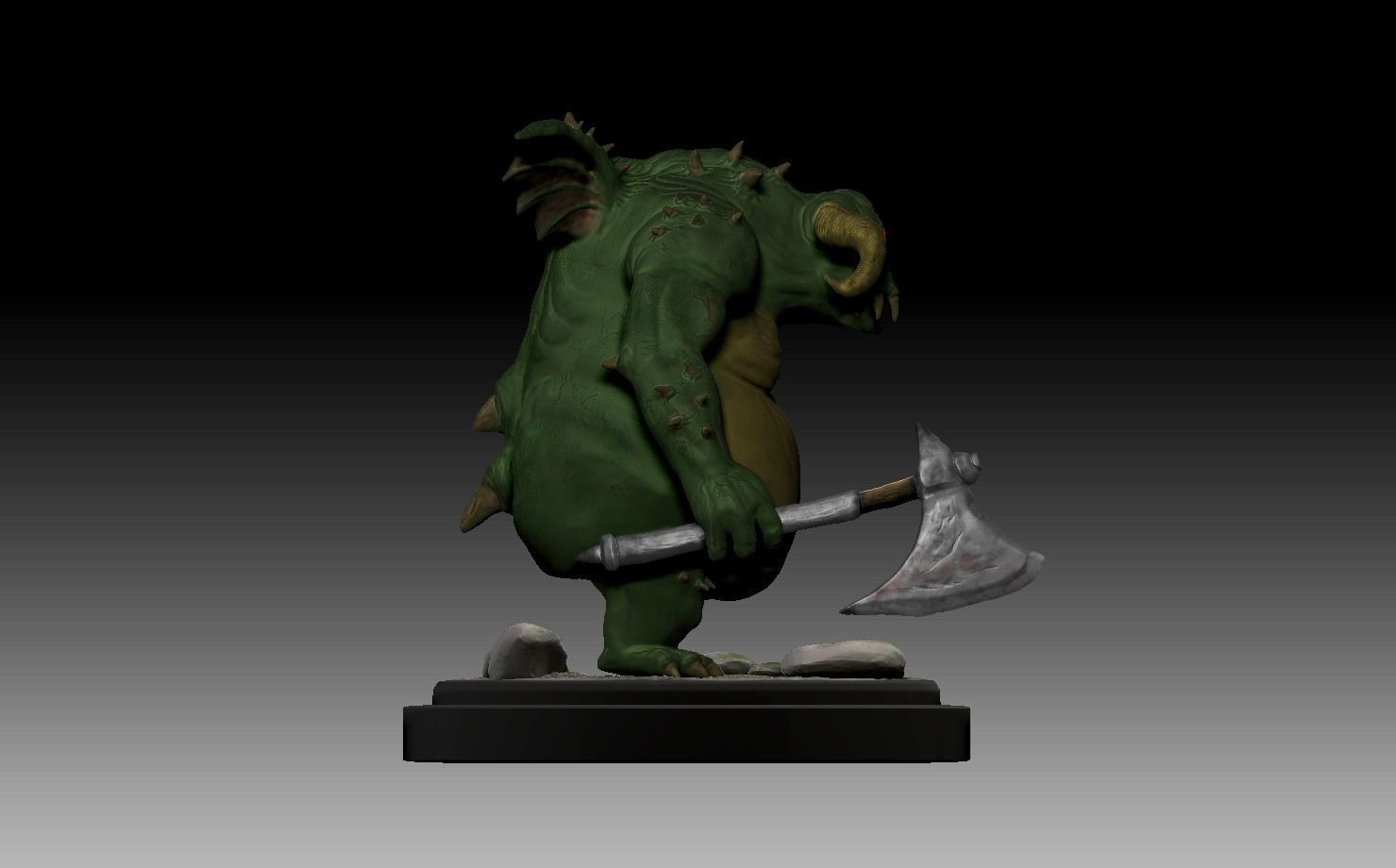 Demons Souls - Vanguard Boss Miniature  3D print model_4