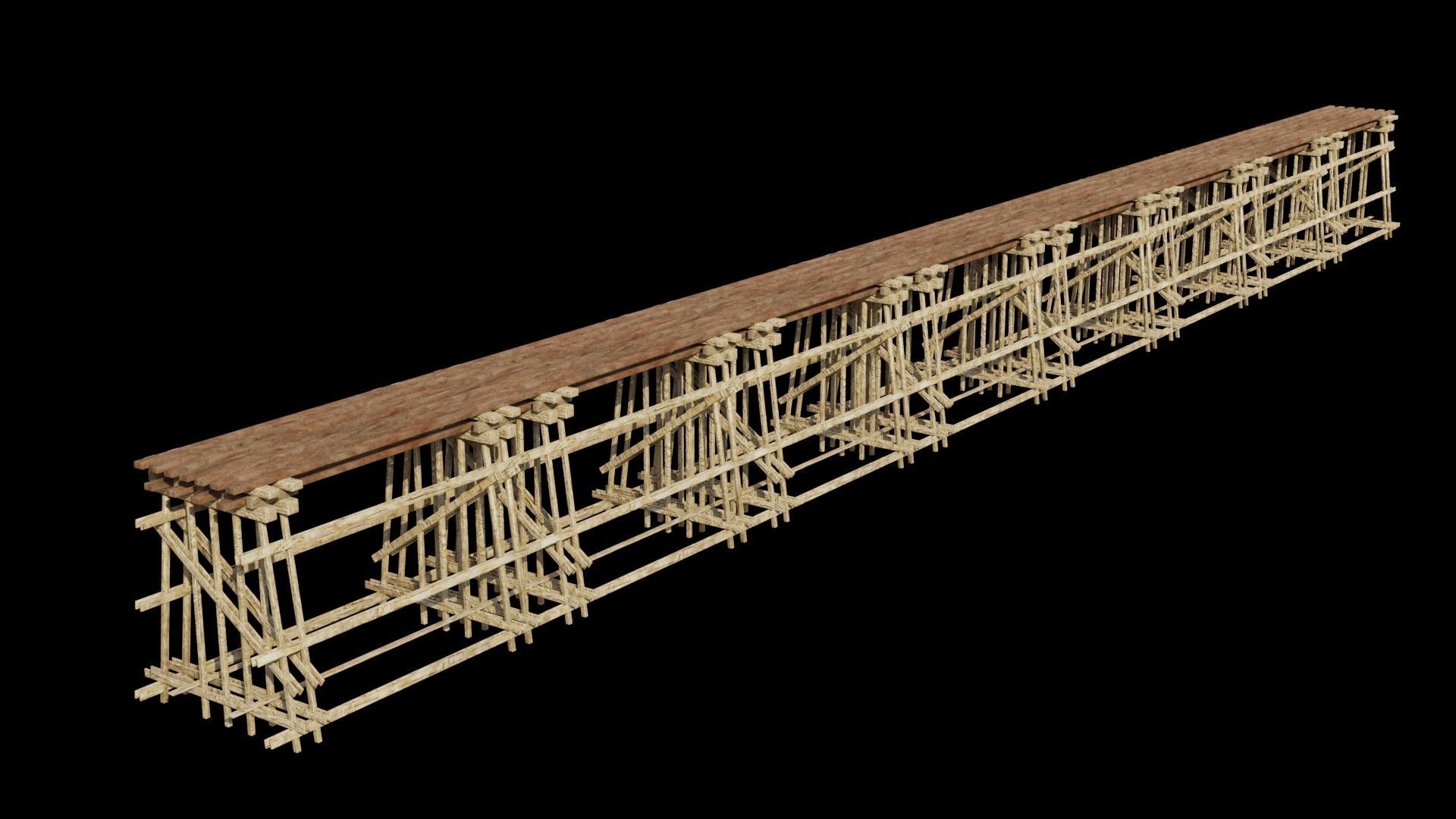 Railway Bridge 3D models complete of locomotive 3D model_13
