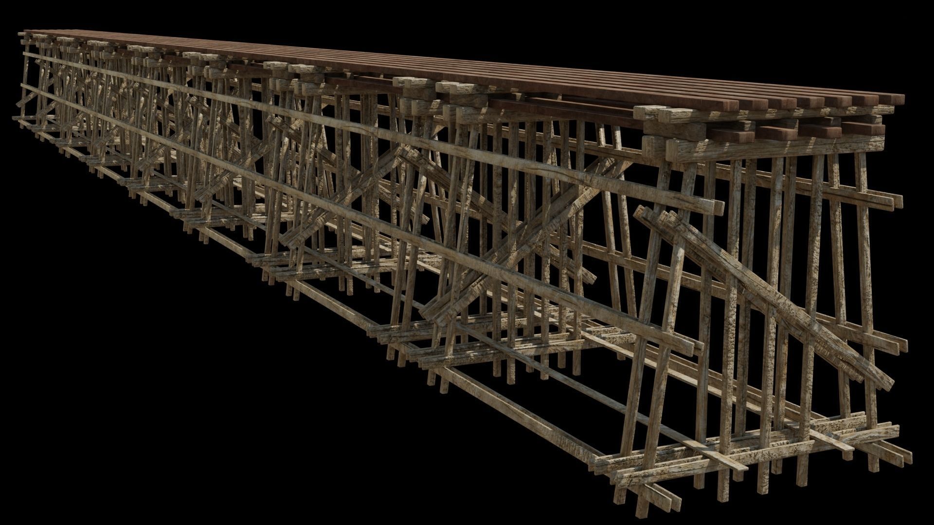Railway Bridge 3D models complete of locomotive 3D model_14