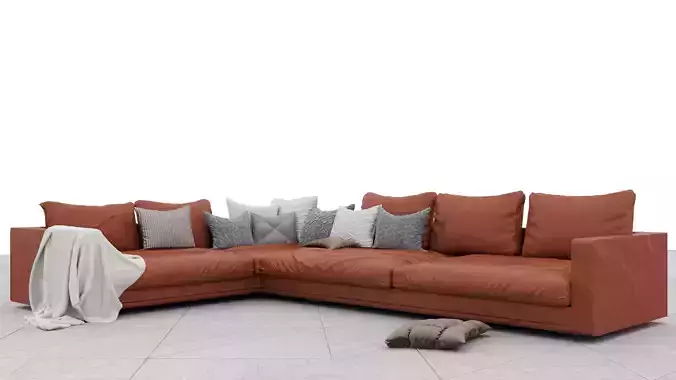 sofa  leather taba  corner 