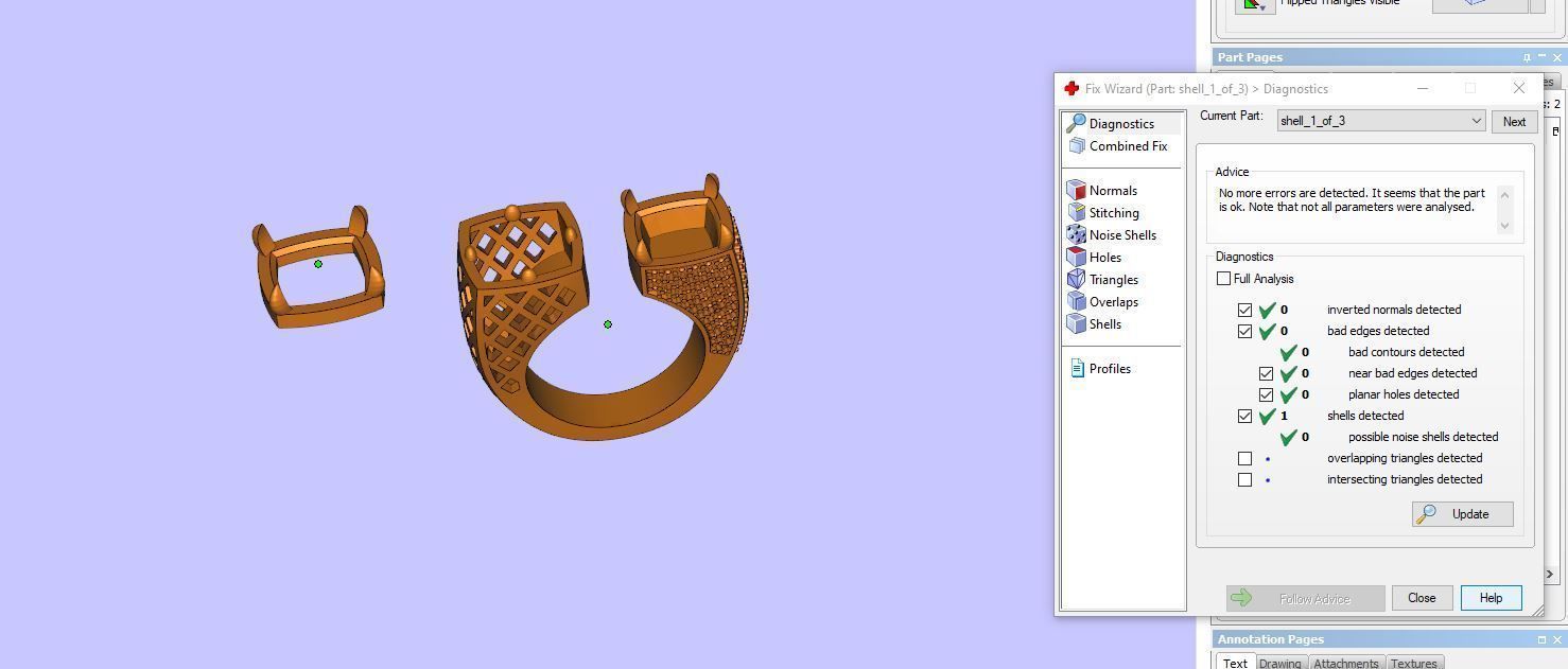 Rings two with sapphires and diamonds 3D print model_14