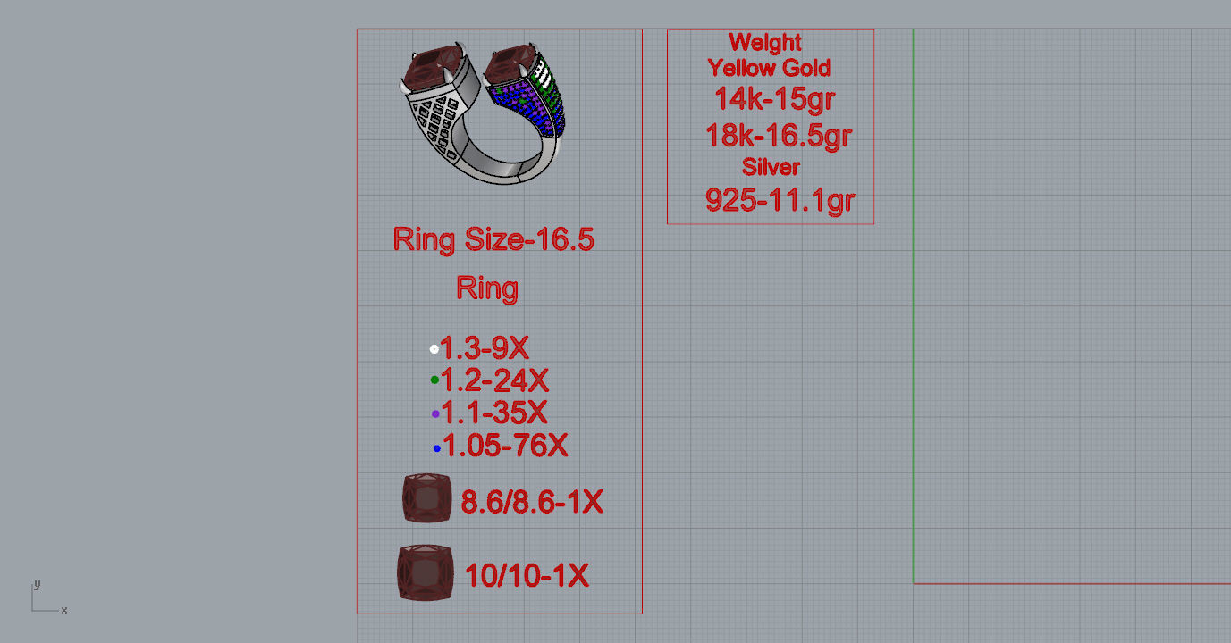 Rings two with sapphires and diamonds 3D print model_13
