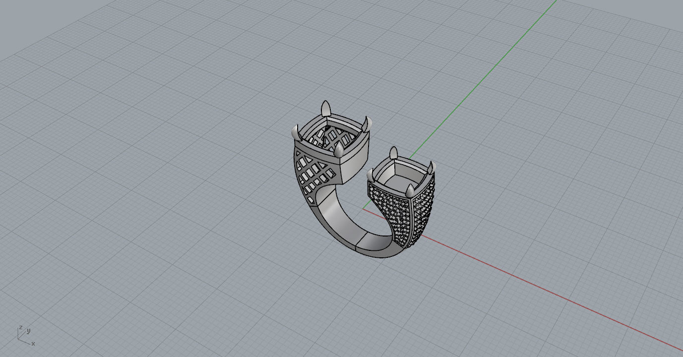 Rings two with sapphires and diamonds 3D print model_15