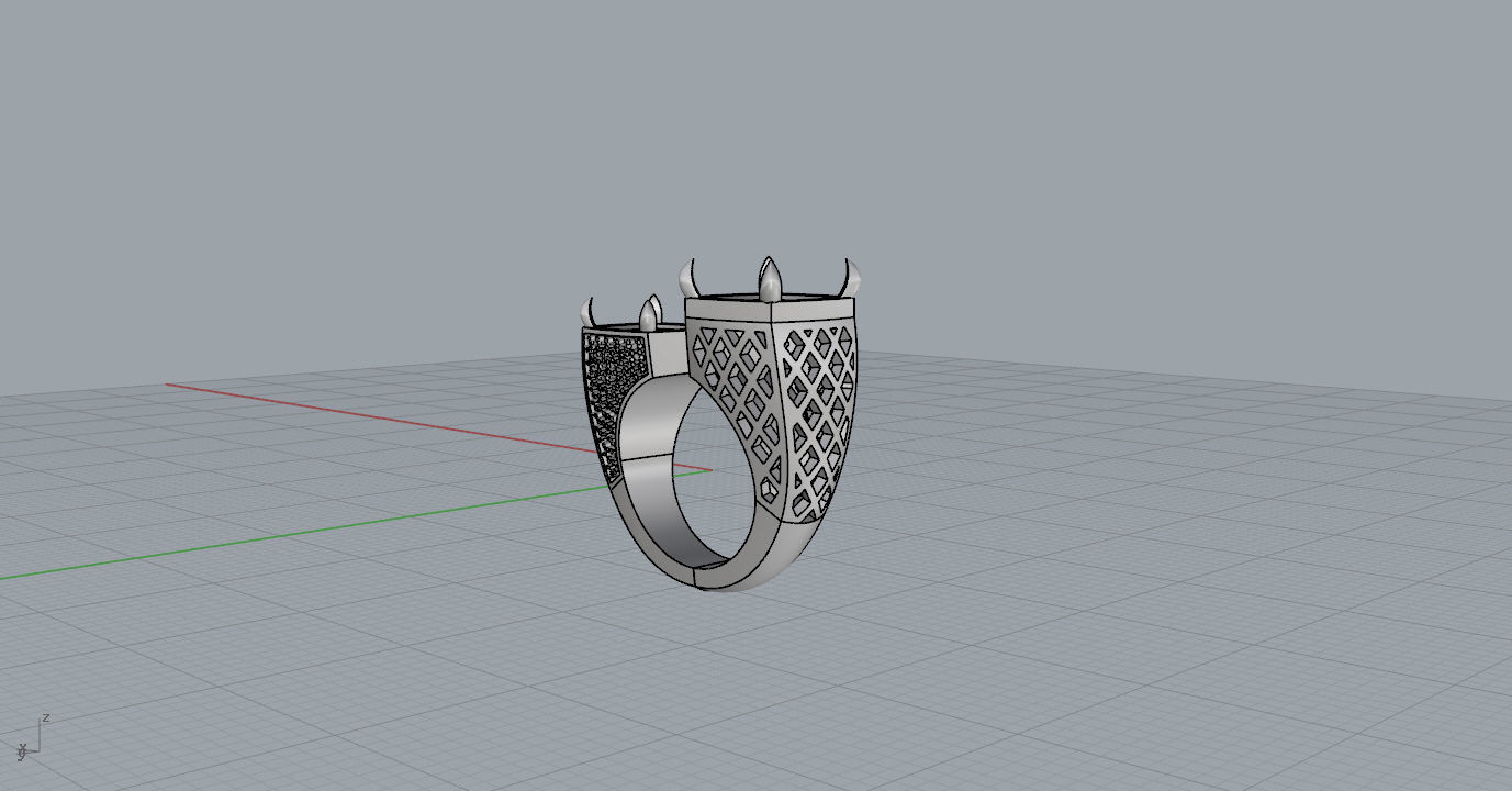 Rings two with sapphires and diamonds 3D print model_18