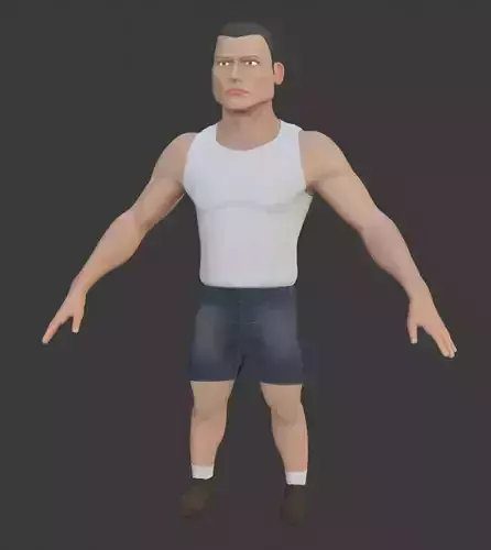 Stylized Man RIGGED Free low-poly 3D model